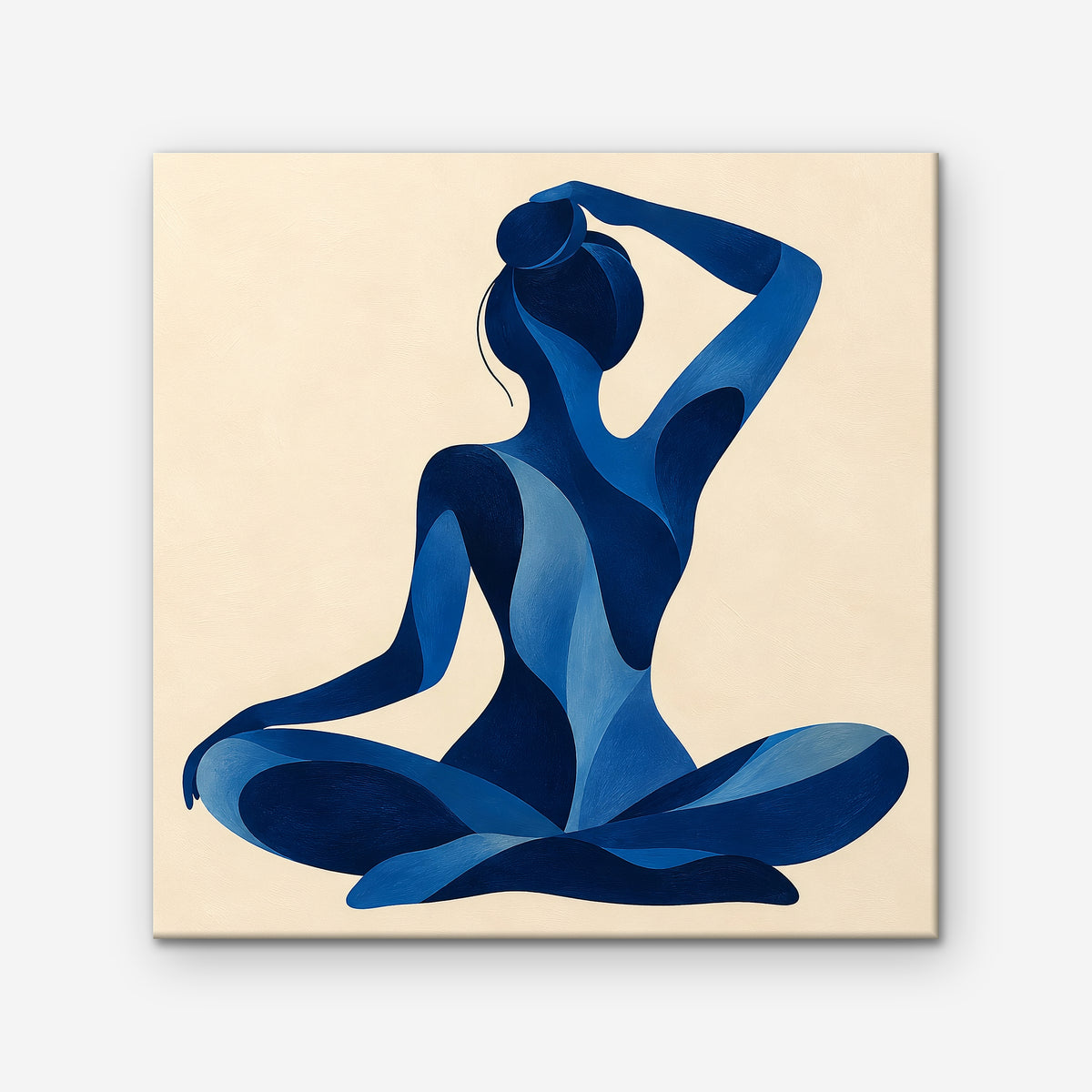Woman in Blue Canvas Art - Square – Stretched Canvas Only on white background